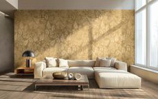 Milan Design Week Marazzi Golden Leaf Incanto wall slab in gold leaf