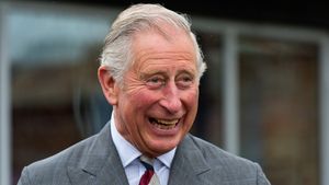 Prince Charles looking happy 
