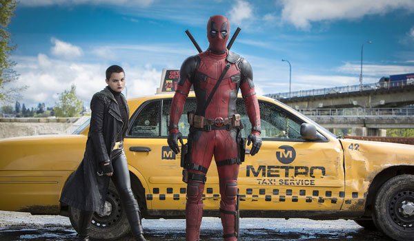 negasonic teenage warhead and deadpool in front of cab