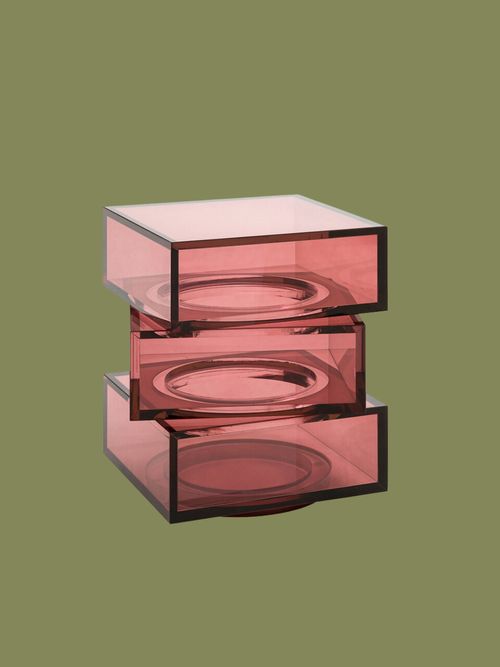 Akrili Acrylic Cube End Table