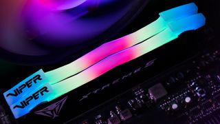 Patriot Viper Xtreme 5 RGB RAM in a motherboard