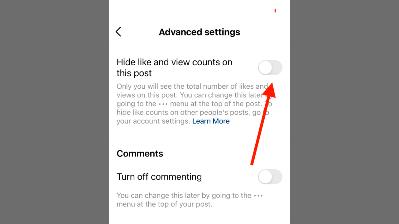 How to hide Instagram likes