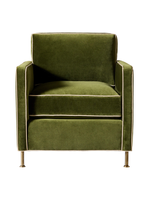 Brett Jade Green Velvet Accent Chair