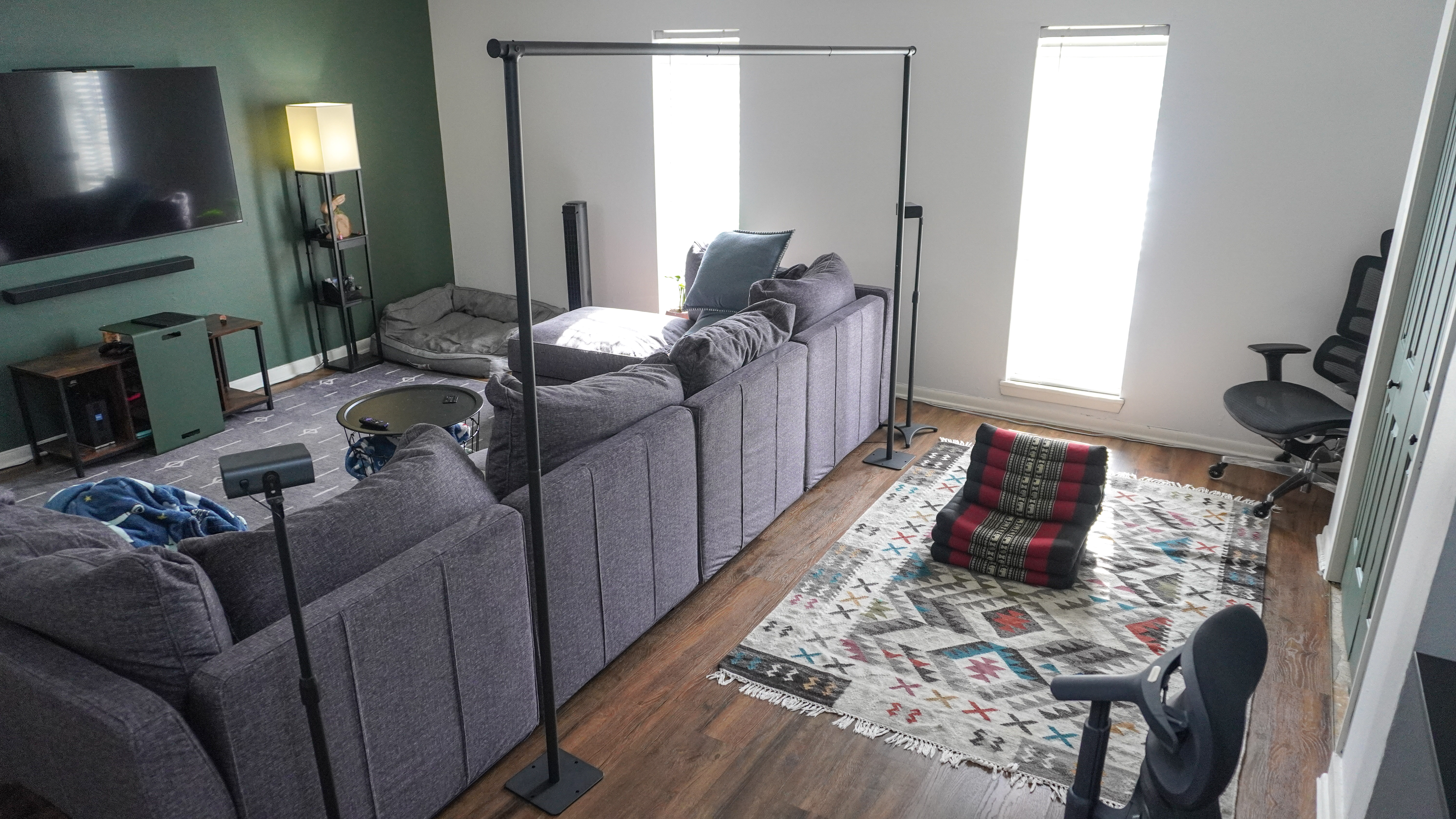 Assembling the frame of the Govee Lightwall inside