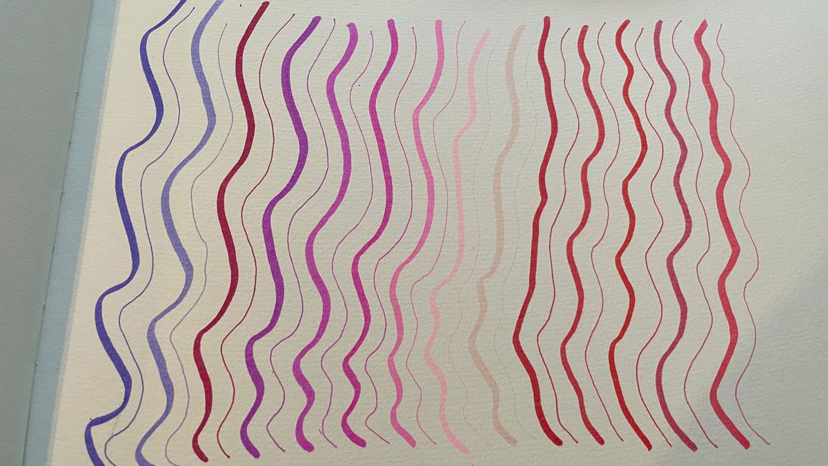 Ohuhu Pupe markers test - squiggles on paper