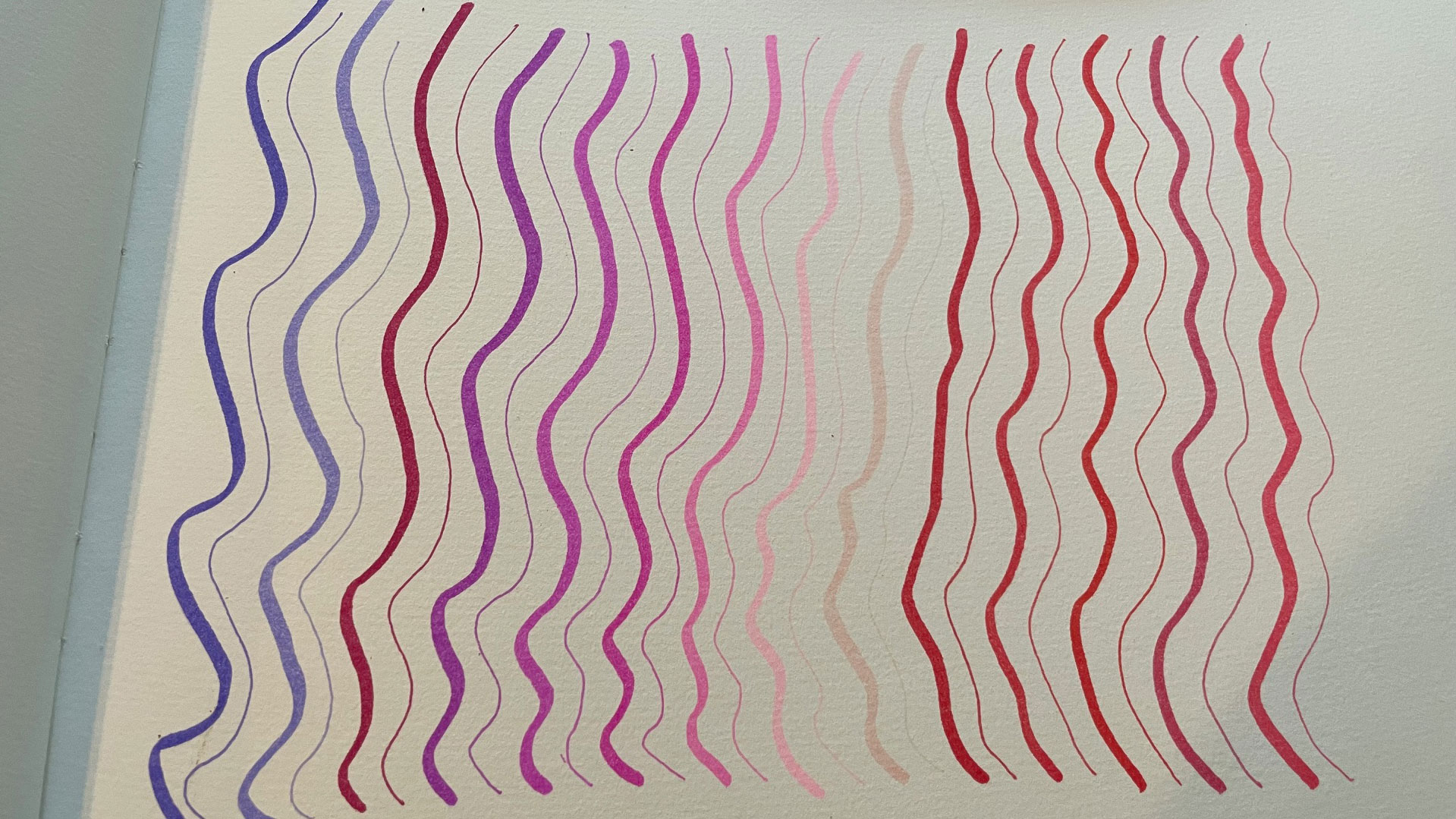 Ohuhu Pupe markers test - squiggles on paper
