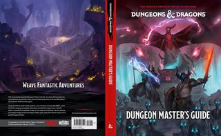 cover art of the back and front of the 2024 Dungeon Master's Guide