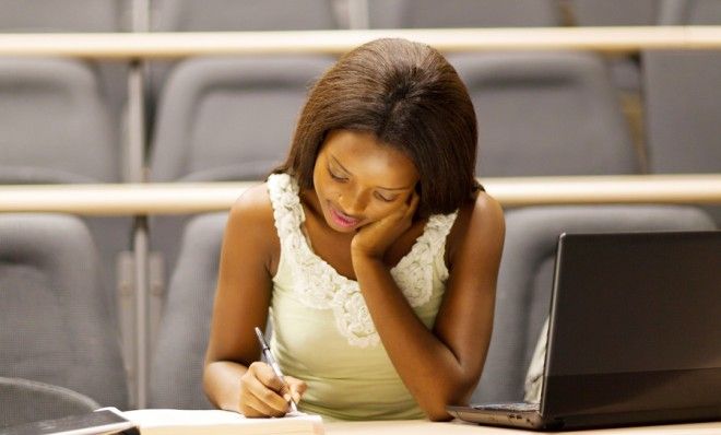 Woman in classroom