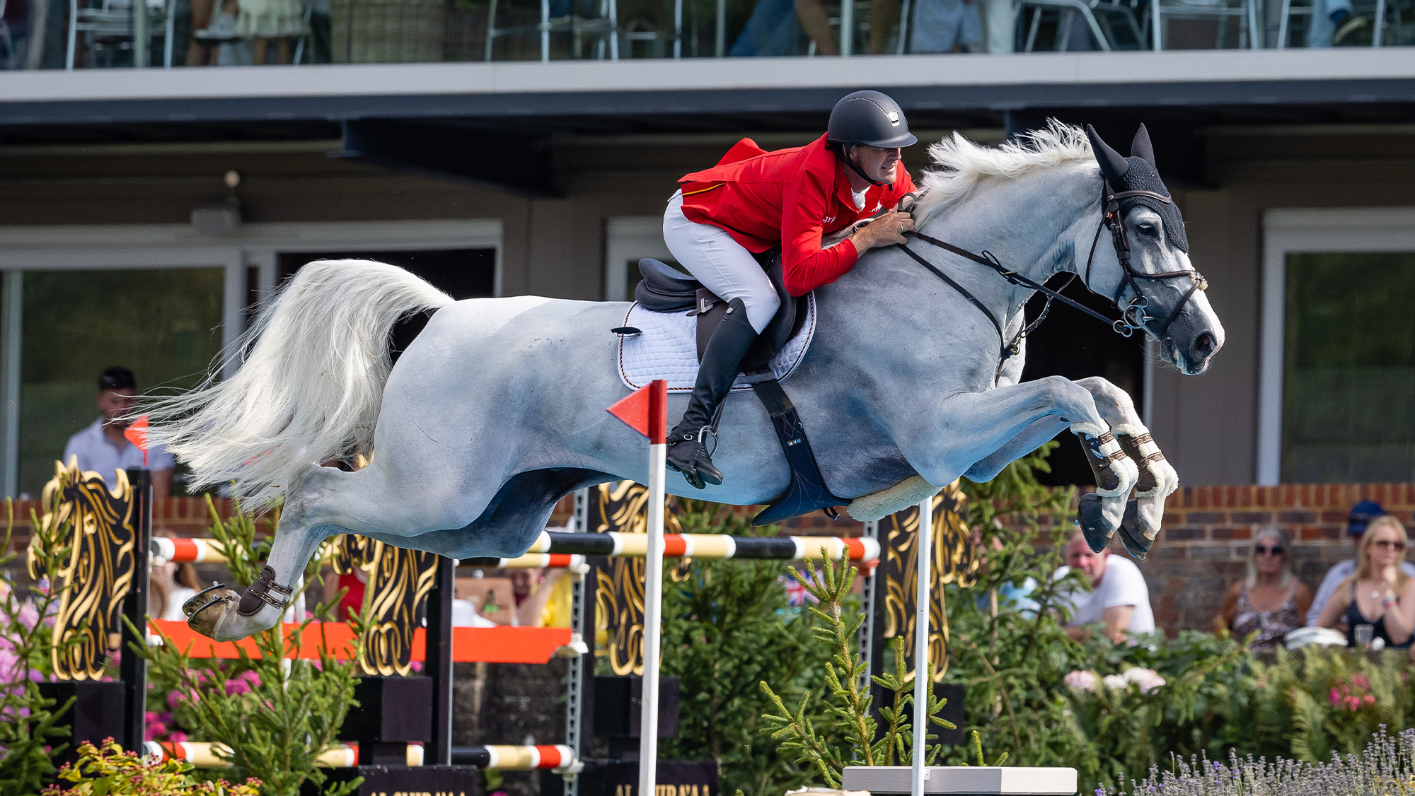 Stefan Engbers jumping Baju NRW in the Nations Cup of Great Britain at Royal International Horse Show