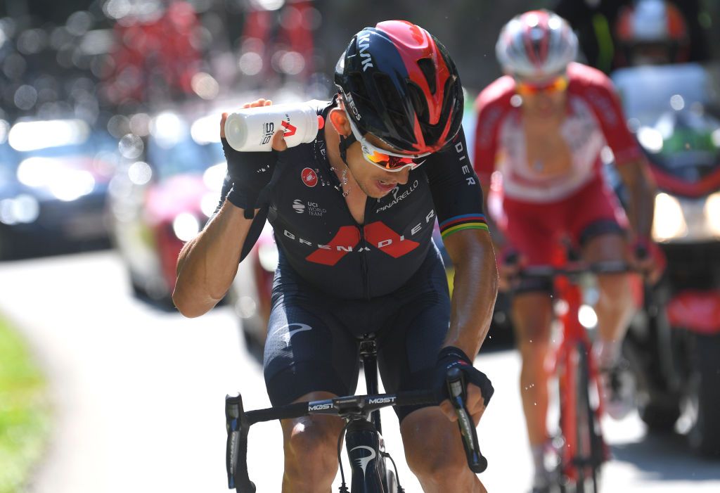 LA ROCHESURFORON FRANCE SEPTEMBER 17 Michal Kwiatkowski of Poland and Team INEOS Grenadiers Refreshment during the 107th Tour de France 2020 Stage 18 a 175km stage from Mribel to La Roche sur Foron 543m TDF2020 LeTour on September 17 2020 in La RochesurForon France Photo by Tim de WaeleGetty Images