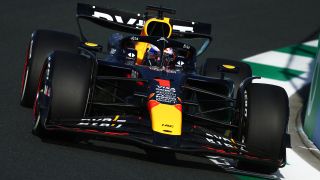 Max Verstappen of the Netherlands driving the (1) Oracle Red Bull Racing RB20 on track during practice ahead of the F1 Grand Prix of Saudi Arabia at Jeddah Corniche Circuit on March 07, 2024 in Jeddah, Saudi Arabia