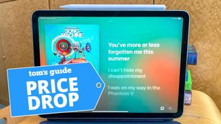 iPad Air 2020 shown displaying music lyrics