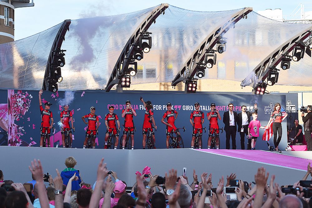 BMC line up on the stage in Apeldoorn.