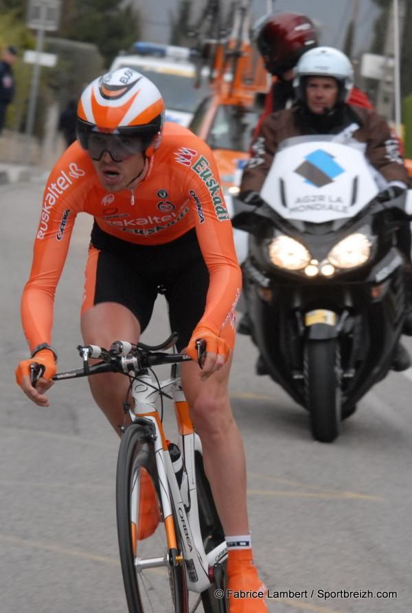 Samuel Sanchez (Euskaltel-Euskadi) lost any GC hopes after the time trial