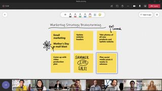 Microsoft Teams Whiteboard with Sticky Notes