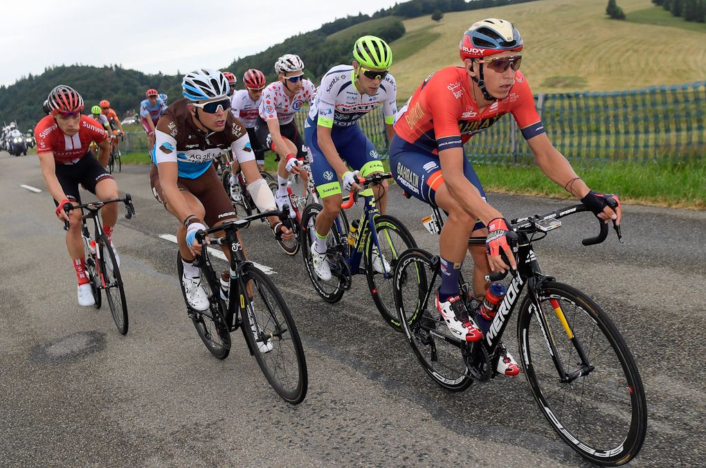 The breakaway in action during stage 6 at the Tour de France