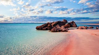 The pink sands of Elafonissi Beach