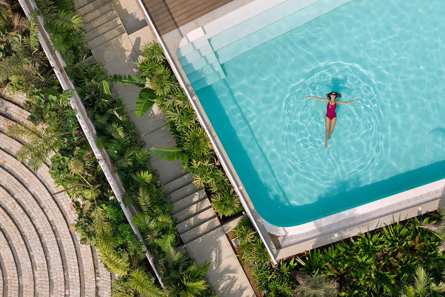 At this dream Goan villa, playful, light volumes intertwine with nature