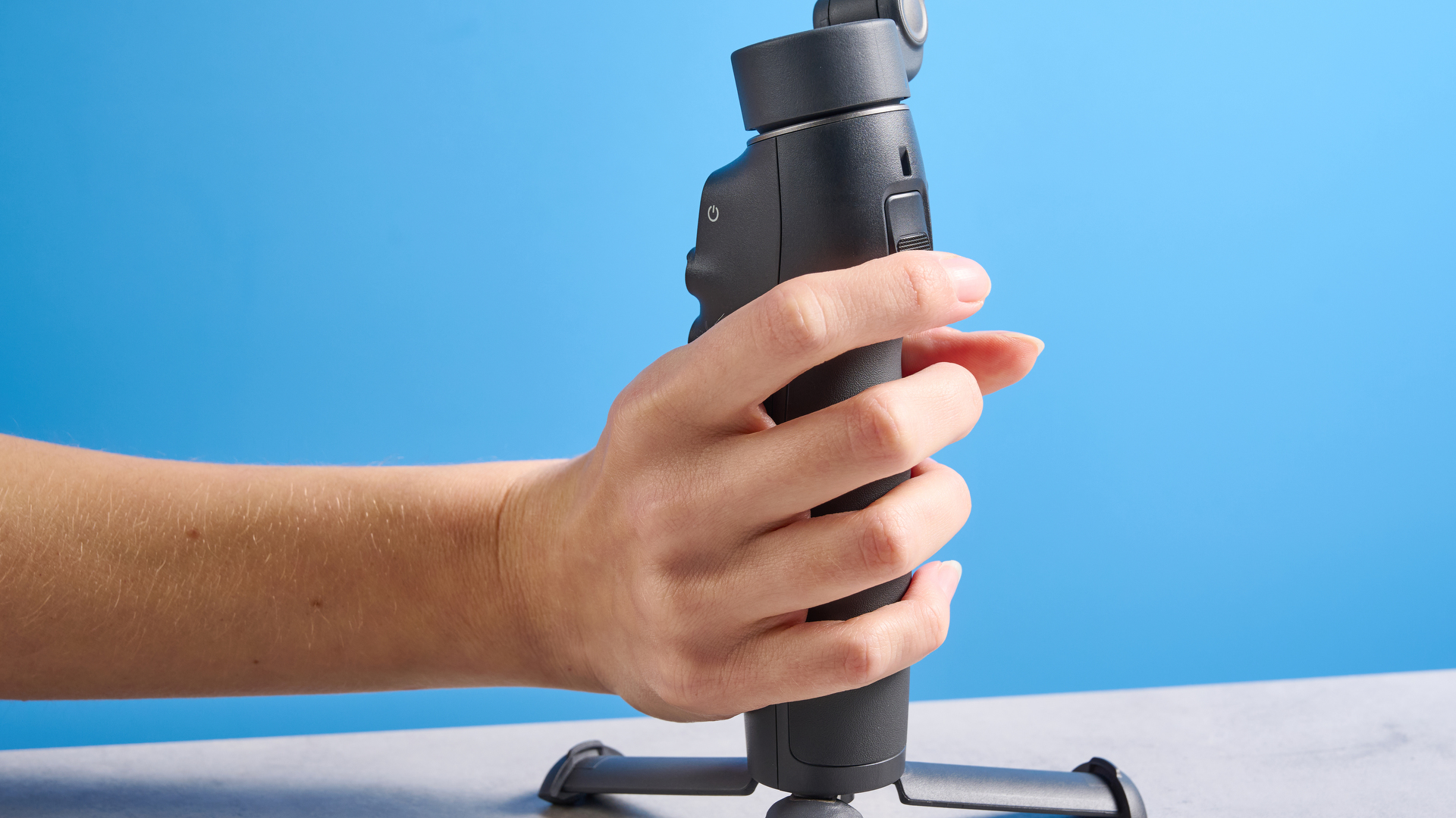 A DJI Osmo Mobile 8 pocket-sized mobile gimbal