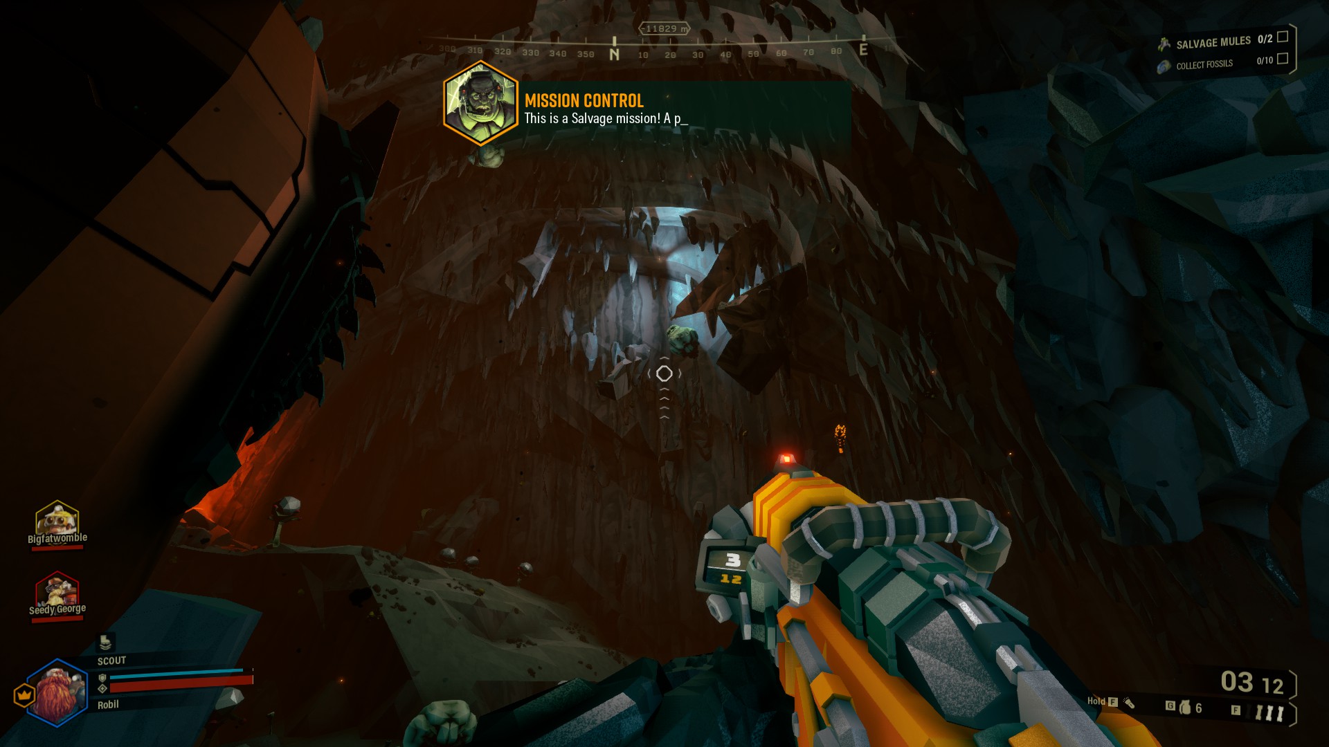 A cavern in the game Deep Rock Galactic