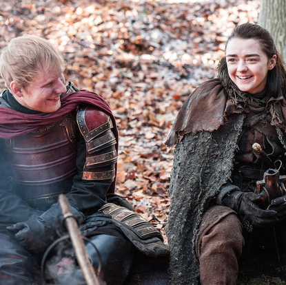 Ed Sheeran and Maisie Williams