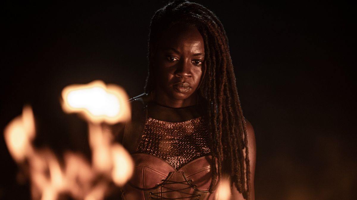 Danai Gurira as Michonne in The Walking Dead season 11