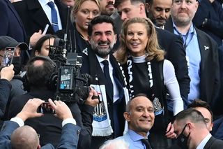 Saudi Arabian chairman Yasir Al-Rumayyan and Newcastle United's English minority owner Amanda Staveley