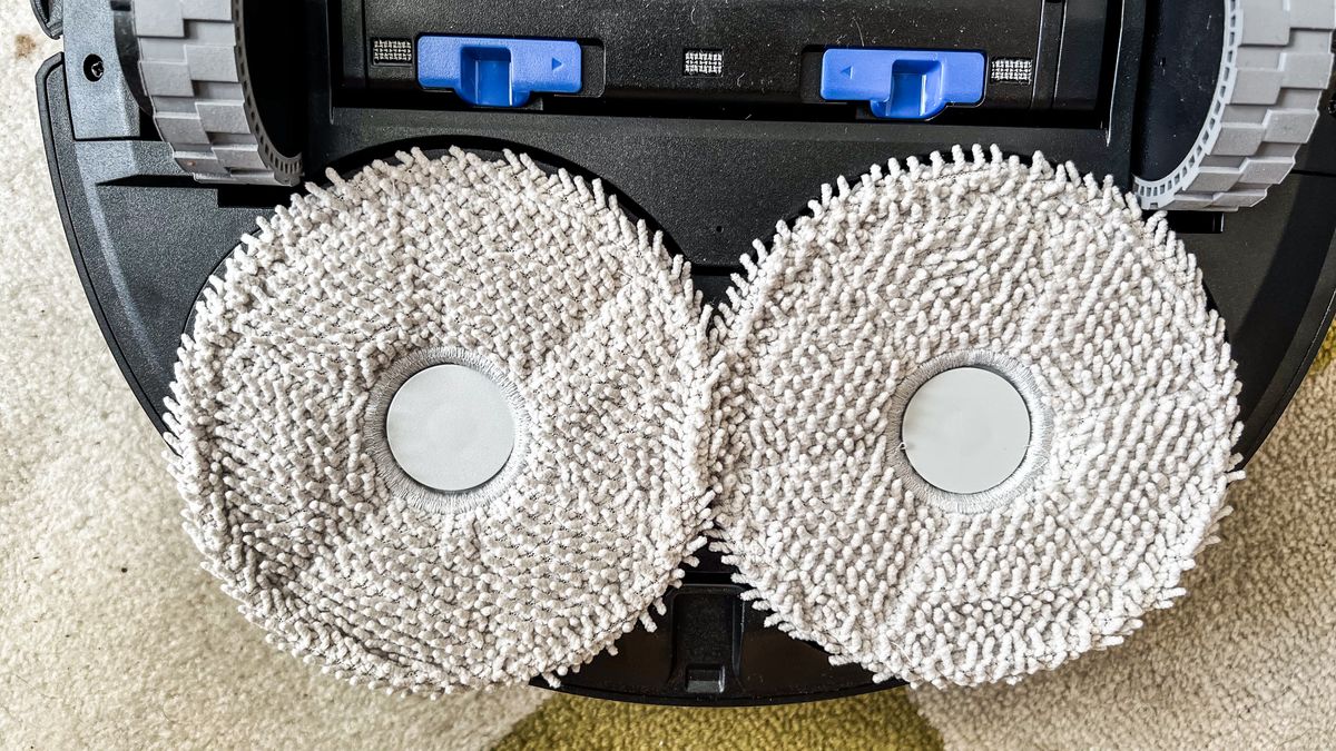 Clean, brand-new mops under the Ecovacs Deebot T30 Omni robot vacuum