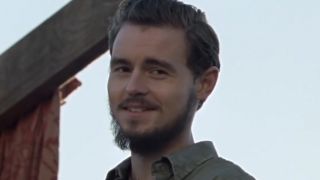 Close up of Callan McAuliffe smiling in The Walking Dead