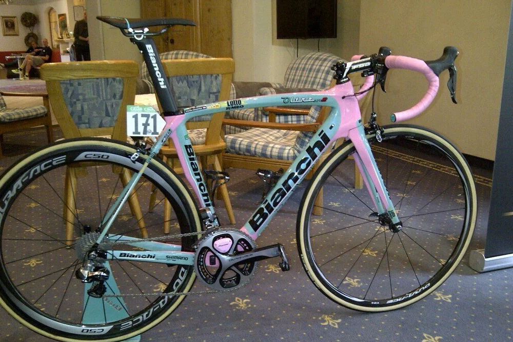 bianchi road bike pink