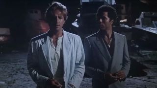 Don Johnson and Philip Michael Thomas on Miami Vice