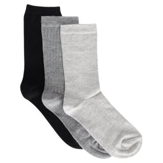 John LewisRibbed Organic Cotton Mix Ankle Socks