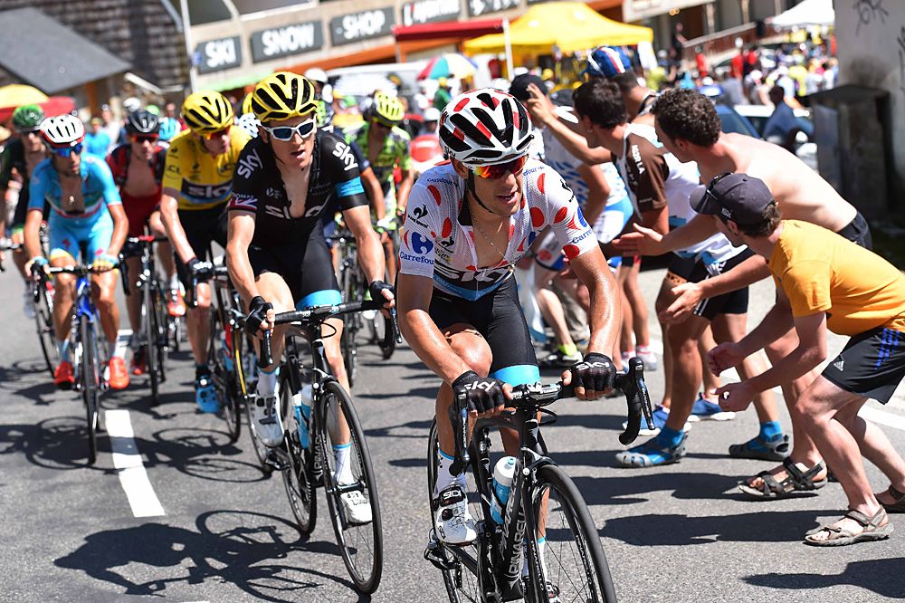 Richie Porte in polka dots