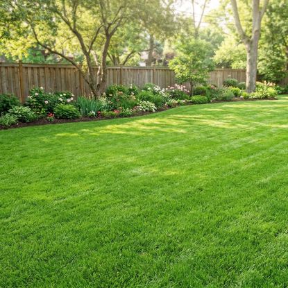 Grass lawn and backyard