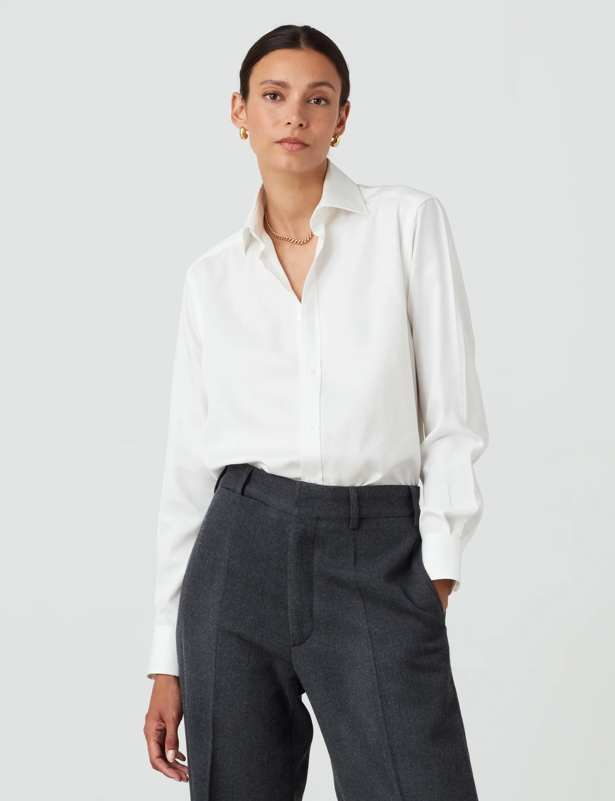 The Boyfriend: Tencel&amp;trade; Lyocell, Off-White