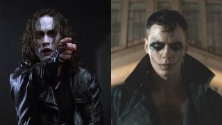 Brandon Lee and Bill Skarsgard's variants of Eric Draven from The Crow, pictured side by side.