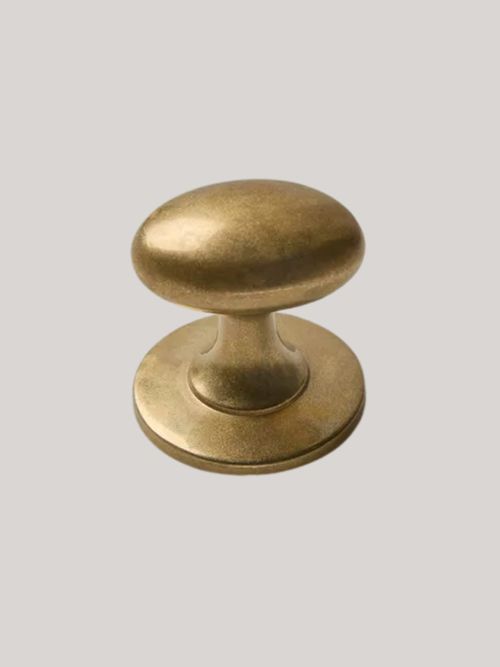 Oval Knob in Antique Brass