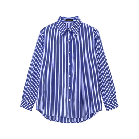 Fantaslook Striped Button Down Shirts for Women Classic Long Sleeve Collared Office Work Blouses Tops