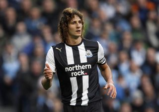 Newcastle United captain Fabricio Coloccini in action against Manchester City, 2011