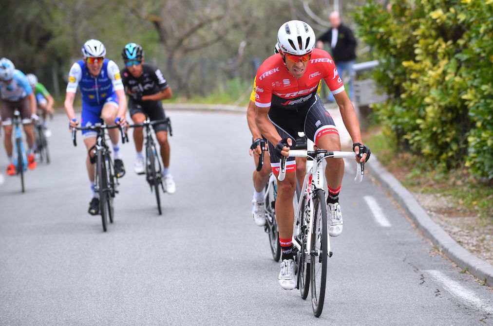 Alberto Contador attacking at Paris-Nice