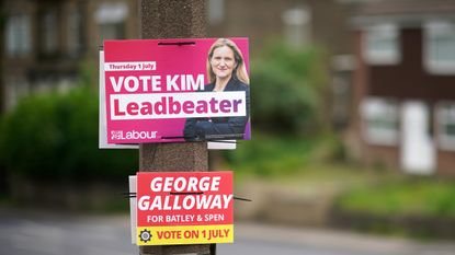 Campaign posters in Batley and Spen