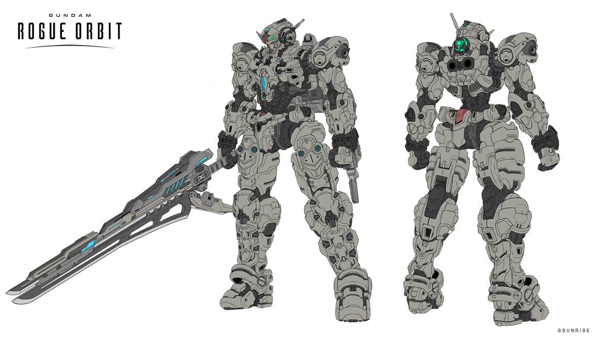 Screens and art for an anime mech game