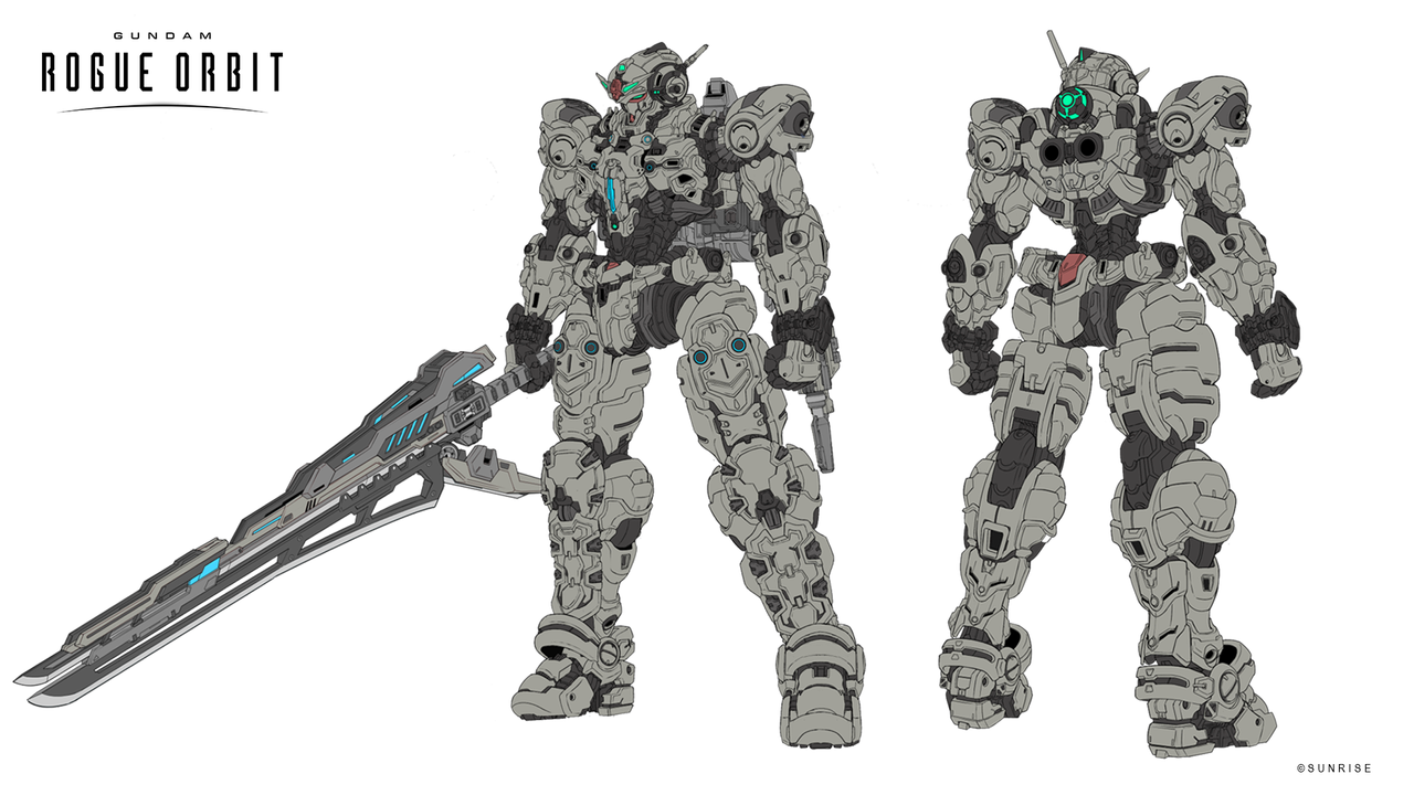 Screens and art for an anime mech game
