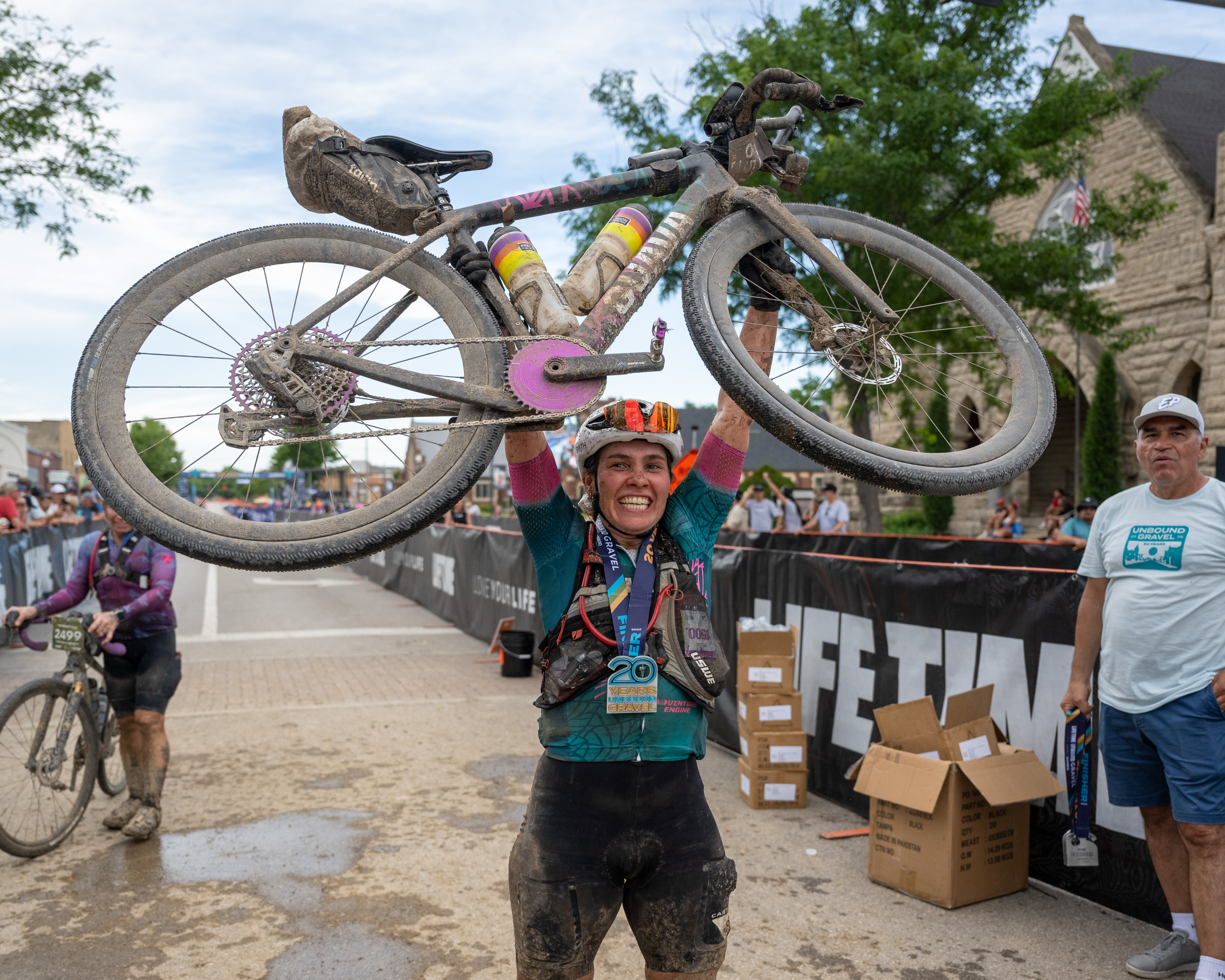 Svenja Betz celebrates winning 2026 Unbound XL