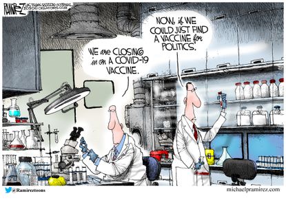 Editorial Cartoon U.S. politics vaccine coronavirus