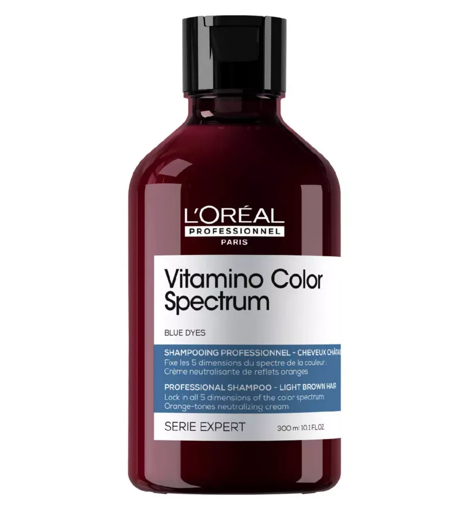 L'oreal Professionnel Vitamino Color Spectrum Blue Tinted Shampoo for Light Brown Coloured Hair 300ml