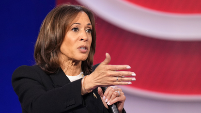 Vice President Kamala Harris speaks during CNN Presidential Town Hall