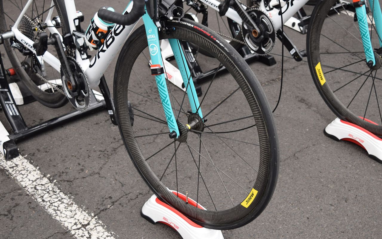 Vital Concept appeared to be racing on updated versions of Mavic's Cosmic Pro tubular wheels