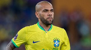 Dani Alves in action for Brazil at the 2022 World Cup.
