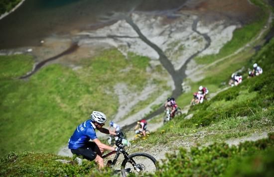 One of the masters riders on course.